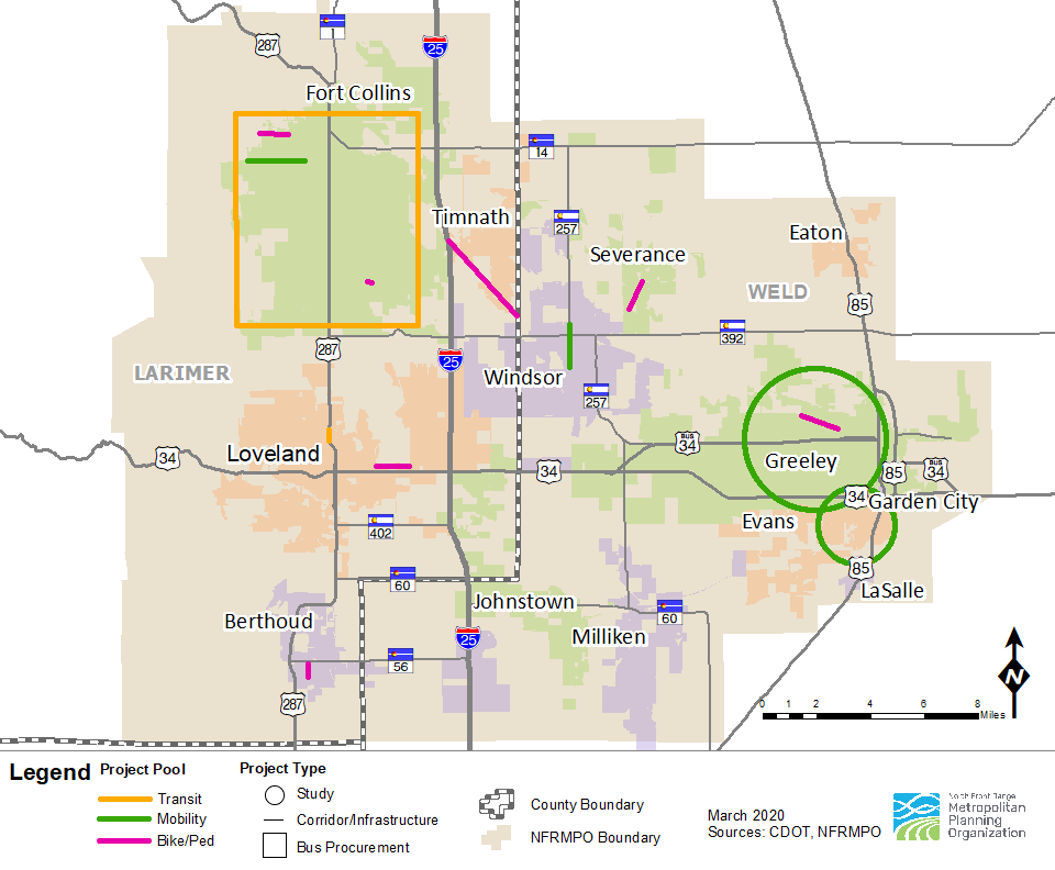 Map of MMOF awarded projects