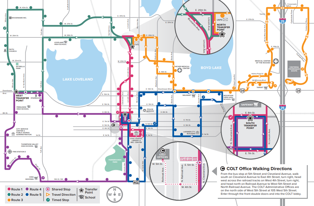 COLT service map