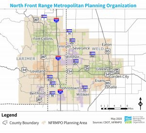 Map of NFRMPO Planning Area